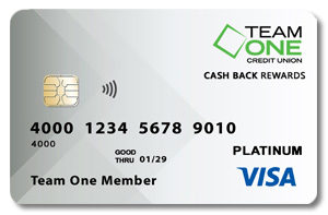 Team One Visa Cash Back Rewards Credit Card