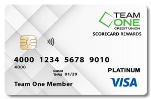 Team One Visa ScoreCard Rewards Credit Card
