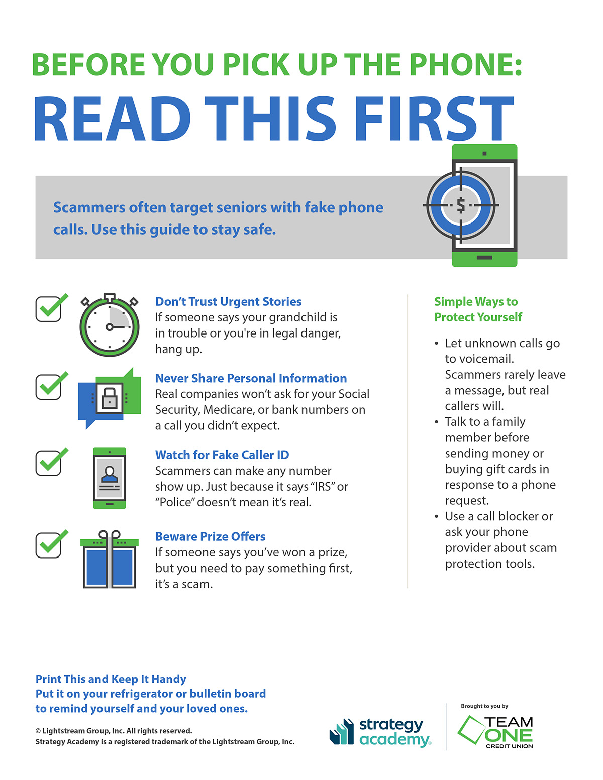 Read This First - Phone Scam | Team One Credit Union