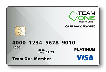 Platinum Cash Back Visa Card | Team One Credit Union